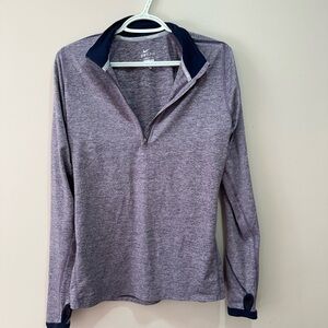 Nike Heathered Purple Quarter-Zip Top